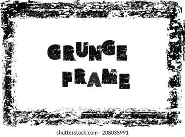 Grunge frame. Vector illustration.
