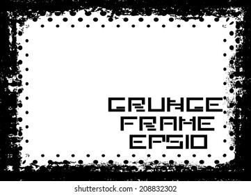 Grunge frame. vector illustration.  