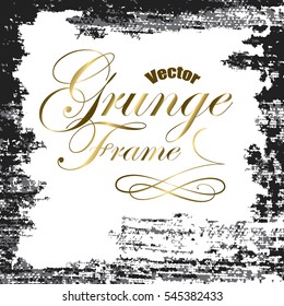 grunge frame, vector illustration
