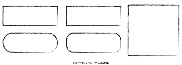 Grunge frame vector set, eps10