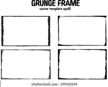 Grunge frame. vector template