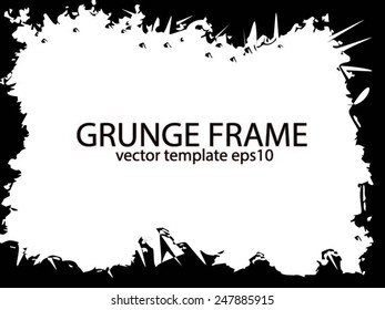 Grunge frame. vector template