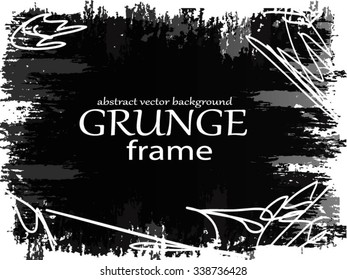 Grunge frame. Vector template