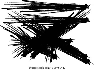 Grunge frame vector template black and white by straight lines handicrafts