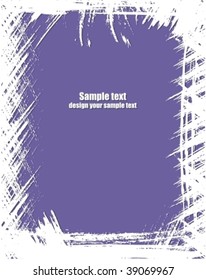 Grunge frame in violet color