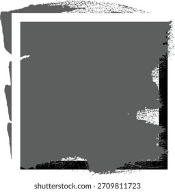 Marco de grunge con borde blanco y diseño de textura de fondo gris