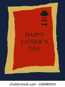 
Grunge frame.Brushed Painted Abstract Background. Happy father's day. Vector illustration.