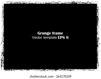 Grunge frame.Distress background.Abstract vector template.