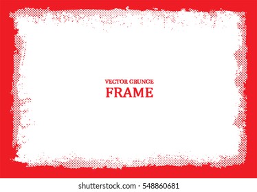 Grunge frame.Distress border frame.Abstract vector template.