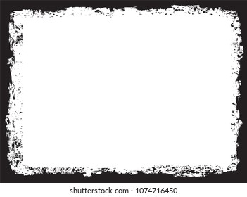 Grunge frame.Distress border frame.Vector template.