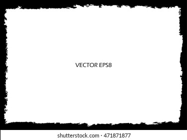 Grunge frame.Distress border.Vector illustration.