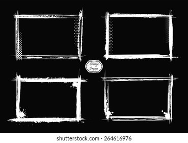 Grunge frame.Distress frame.Grunge background.Abstract vector template. 