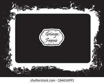 Grunge frame.Distress frame.Grunge background.Abstract vector template.