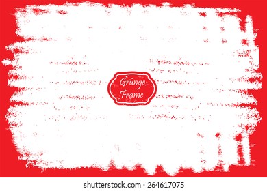 Grunge frame.Distress frame.Grunge background.Abstract vector template. 
