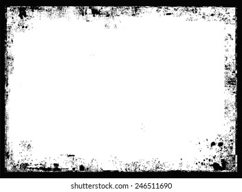 Grunge frame.Distress frame.Vector template.