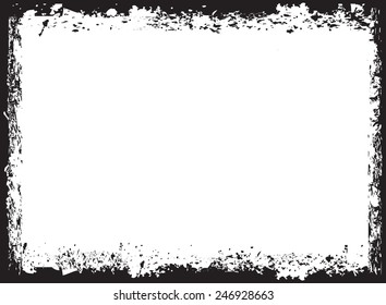 Grunge frame.Distress frame.Vector template.