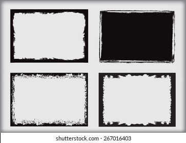 Grunge frame.Grunge background.Abstract vector template. 