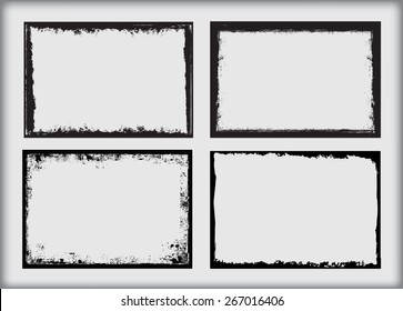 Grunge frame.Grunge background.Abstract vector template. 