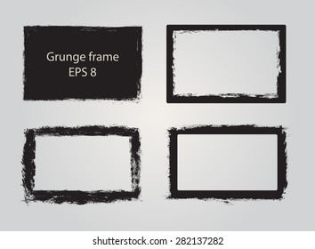 Grunge frame.Grunge background.Abstract vector template. 