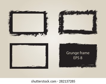 Grunge frame.Grunge background.Abstract vector template. 
