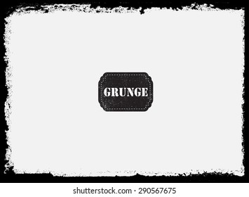 Grunge frame.Grunge background.Abstract vector template.