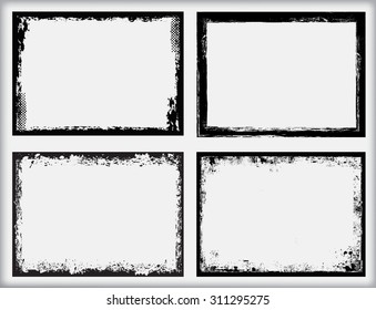 Grunge frame.Grunge background.Abstract vector template. 