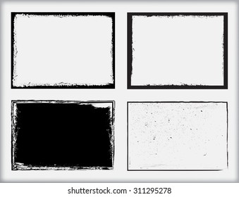 Grunge frame.Grunge background.Abstract vector template. 