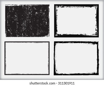 Grunge frame.Grunge background.Abstract vector template. 