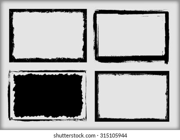 Grunge frame.Grunge background.Abstract vector template. 