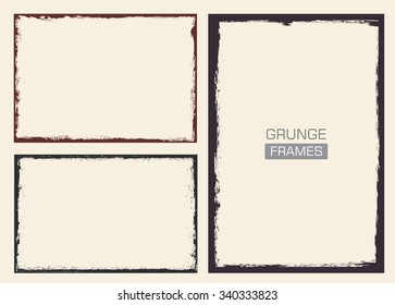 Grunge frame.Grunge background.Abstract vector template.