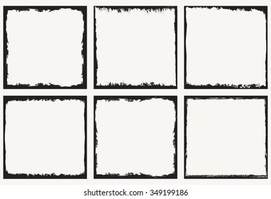 Grunge frame.Grunge background.Abstract vector template.