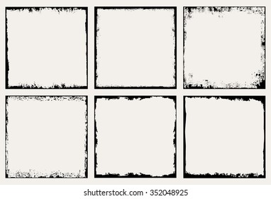 Grunge frame.Grunge background.Abstract vector template.