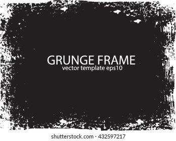 Grunge frame.Grunge background.Abstract vector template.