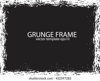 Grunge frame.Grunge background.Abstract vector template.
