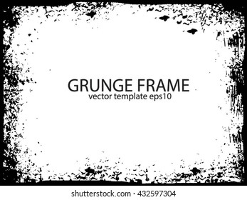 Grunge frame.Grunge background.Abstract vector template.