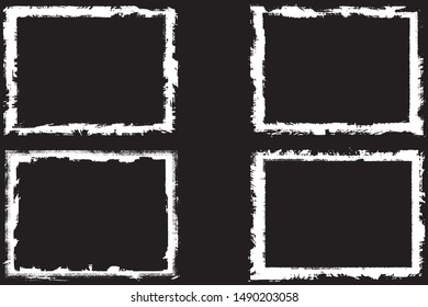 Grunge frames. Abstract vector elements
