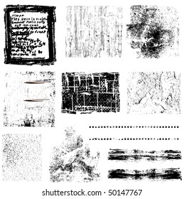 Grunge frames and other objects vector