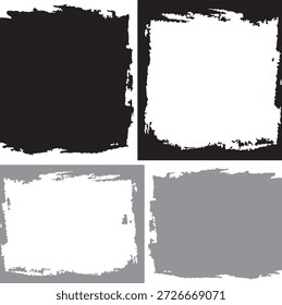 grunge frames for photo or text on white background