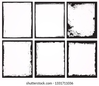 Grunge frames set