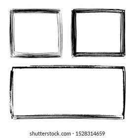 Grunge frames set. Grunge backgrounds.