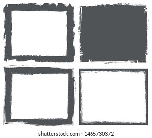 Grunge frames set. Grunge border frames for text or image.