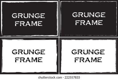 Grunge frames set. Stock vector.