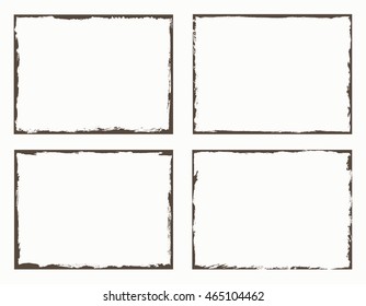Grunge frames set.Abstract vector template.