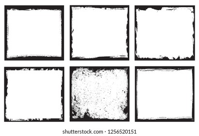 Grunge frames set.Grunge backgrounds.