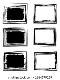 Grunge frames set.Grunge backgrounds.Abstract vector template.