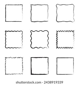Grunge Frames Set.Grunge Border Frame.Vector Illustration. eps10