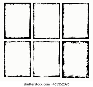 Grunge Frames Set.Grunge Border Frame.Vector Illustration.