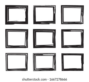 Grunge frames set.Grunge dirty backgrounds.