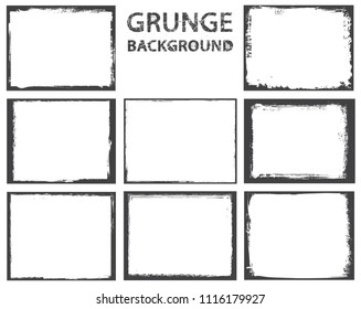 Grunge frames set.Vector grunge backgrounds.