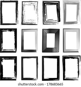 grunge frames. vector illustration.